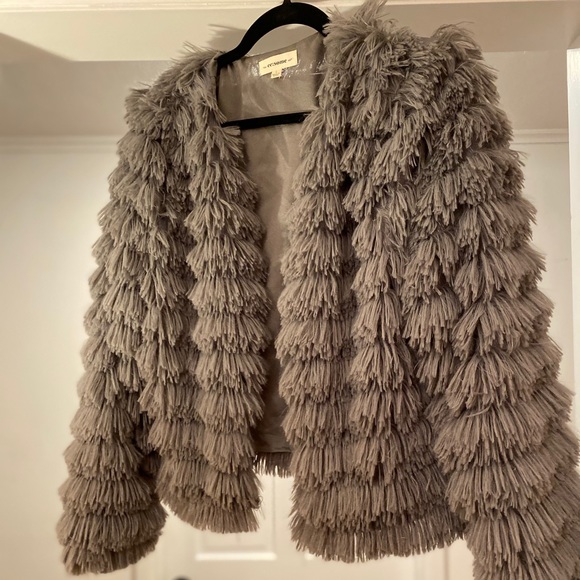 Grey Fringe Jacket - Picture 2 of 4